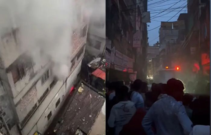 বংশালে হেলমেটের গোডাউনে আগুন, নিয়ন্ত্রণে ফায়ার সার্ভিসের ৭ ইউনিট